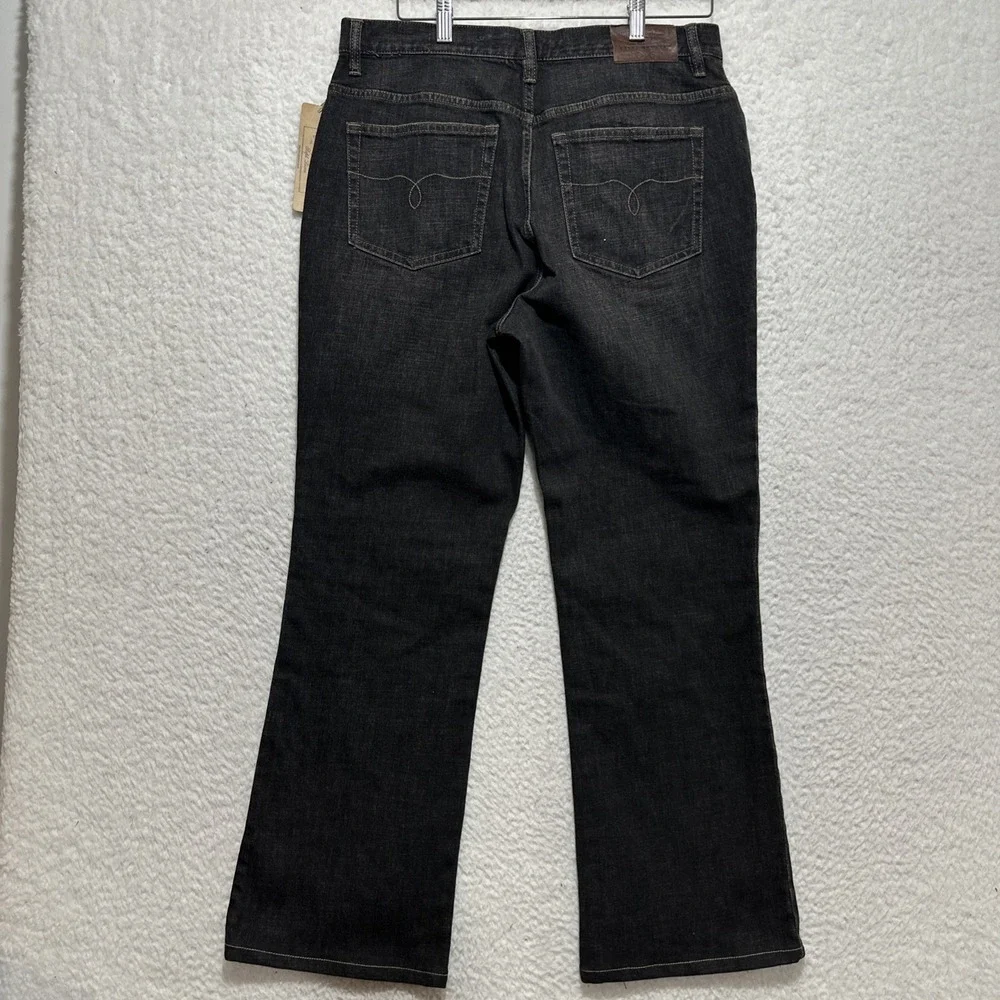 Y2K Vintage Lauren Jeans Co. Ralph Lauren Size 12‎ Black With Decorative Patches - Picture 2 of 16